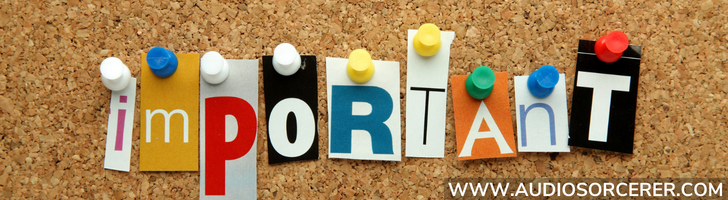 Cardboard cutouts of letters spelling the word important which are pinned up on a board.