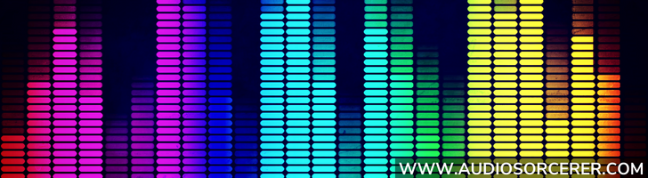 Rainbow color equalization bars.