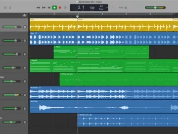 Apple Garageband edit window.