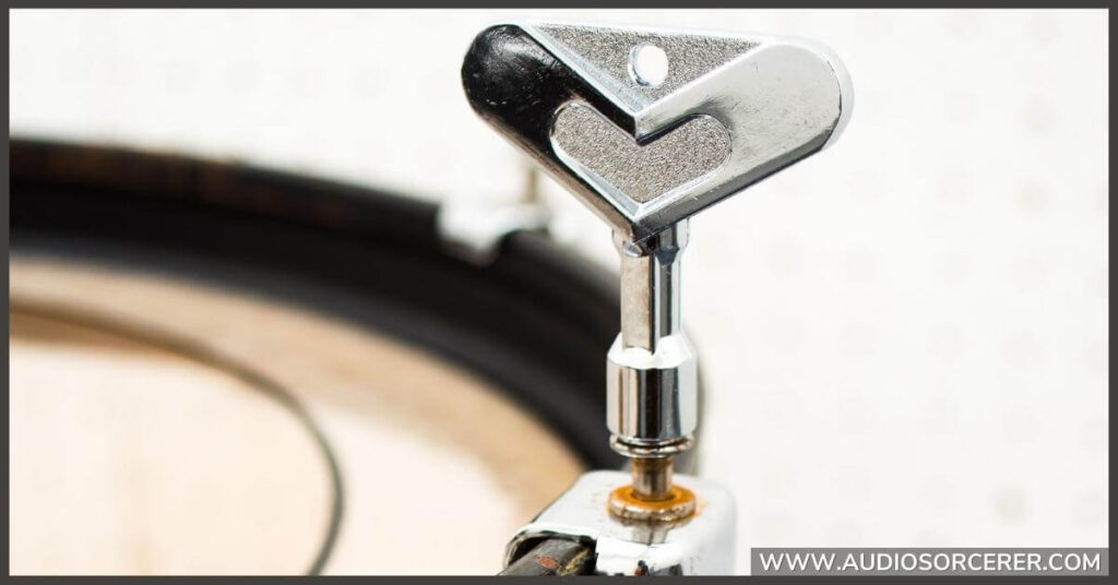 Tuning peg on a snare drum.
