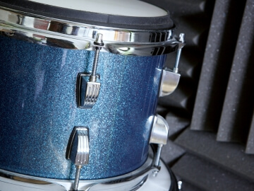 Closeup of a rack tom.