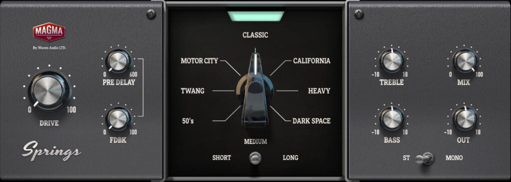 Waves Magma Springs reverb audio plugin.