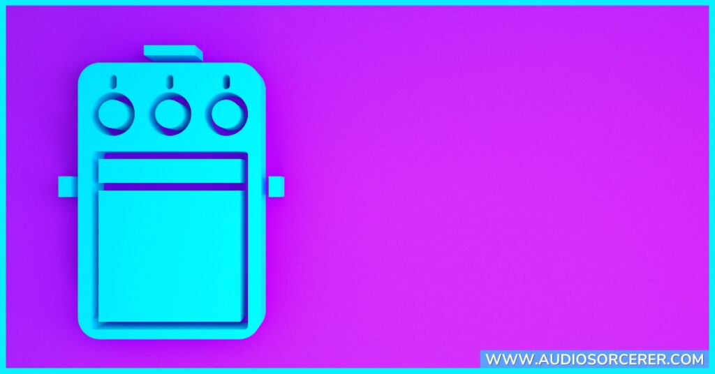 A illustration of a guitar pedal representing a flanger and phaser.