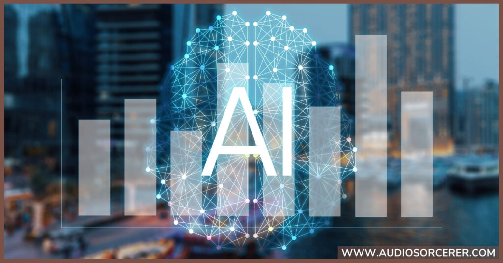 AI imagery on top of a city.