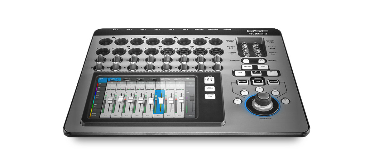 QSC TouchMix-16 22-channel Touch-screen Digital Mixer.