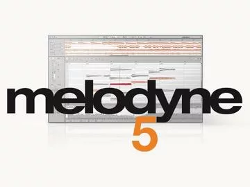 Melodyne vocal pitch correction logo and screenshot of software.
